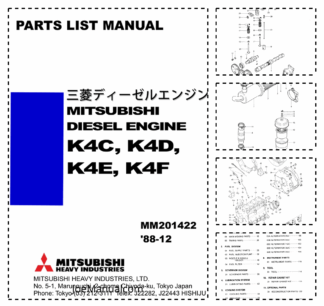 Mitsubishi K4C K4D K4E K4F Engine Parts Catalog