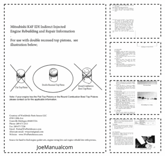 Mitsubishi K4F IDI Engine Repair Manual