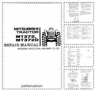 Mitsubishi MT372 MT372D Tractor Repair Manual