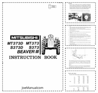 Mitsubishi MT373D MT373 S373D S373 Tractor Operation Manual