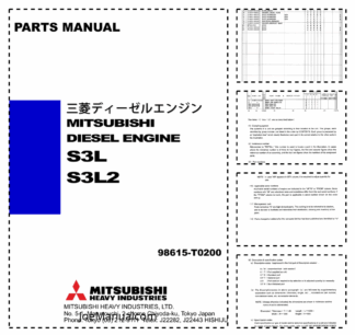 Mitsubishi S3L S3L2 Engine Parts Manual