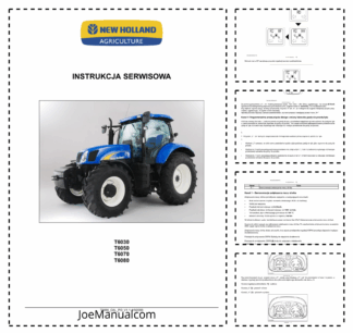 New Holland T6030 T6050 T6070 T6080 Tractors Service Manual