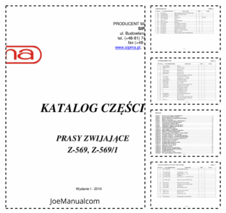 Sipma Z 569 Z 569 1 Baler Parts Catalog PL