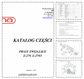 Sipma Z279 Z279 1 Round Baler Parts Catalog PL