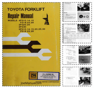 Toyota 4FG10 4FG15 3FG20 3FD30 Forklift Repair Manual