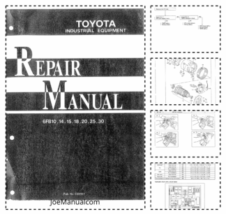 Toyota 6FB 10 30 Forklift Repair Manual