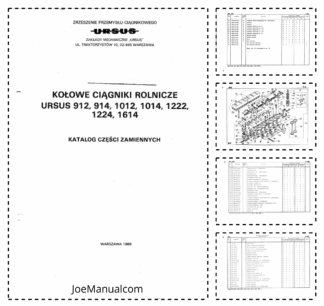 URSUS 912 914 1012 1014 1222 1224 1614 Tractors Parts Catalog