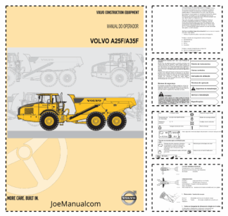 Volvo A25F A35F Articulated Hauler Operators Manual PT