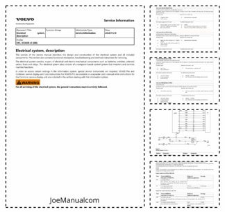 Volvo EC360B LC Excavators Electrical Systems Service Manual