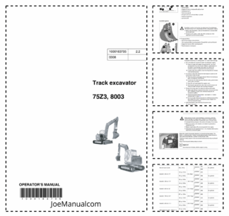 Wacker Neuson 75Z3 8003 Track Excavators Operators Manual