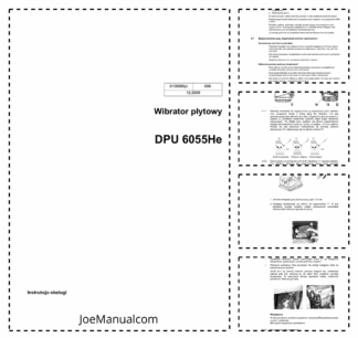 Wacker Neuson DPU 6055He Plate Compactor Operators Manual PL