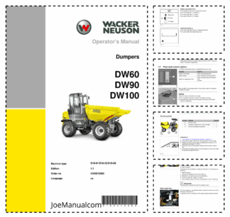 Wacker Neuson DW90 Dumper Operators Manual EN