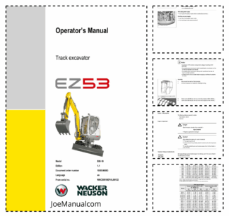 Wacker Neuson EZ53 Excavator Operators Manual