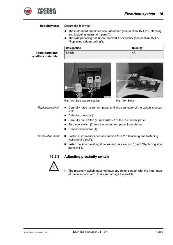 Wacker Neuson TH412 Telehandler Repair Manual - Image 9