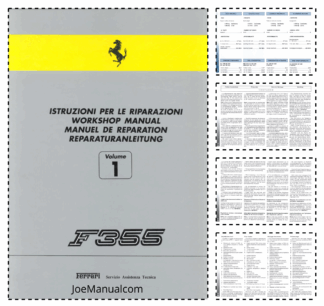 Ferrari F355 Workshop Manual Vol 1