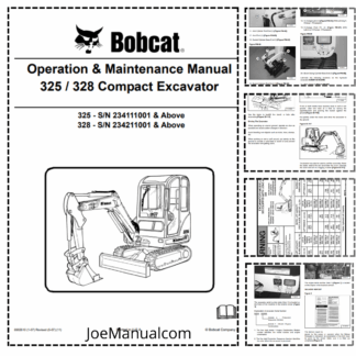 Bobcat 325 328 Excavator Operation and Maintenance Manual