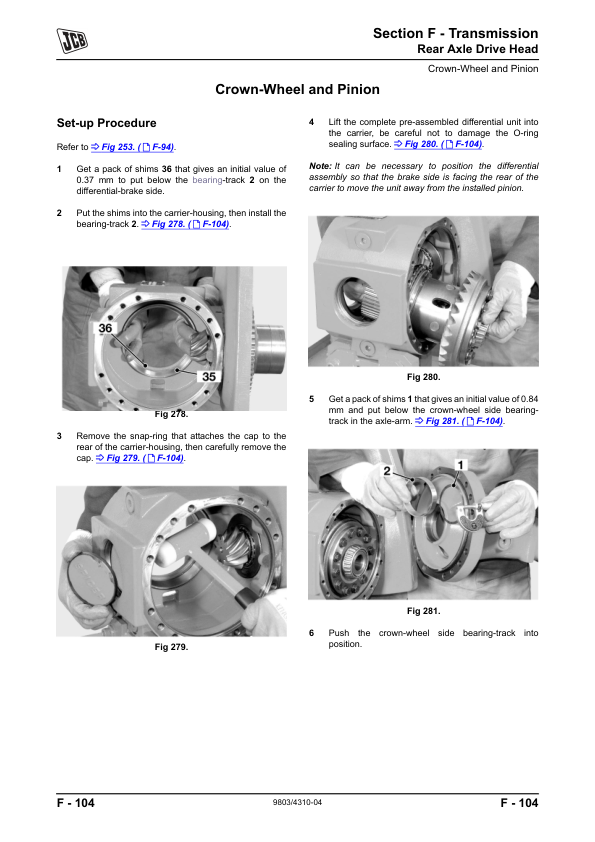 JCB 406 409 Wheeled Loading Shovel Service Manual 9803/4310 - Image 13