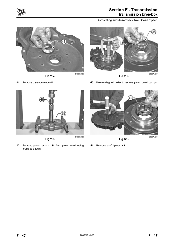 JCB 406 409 Wheeled Loading Shovel Service Manual 9803/4310 - Image 11