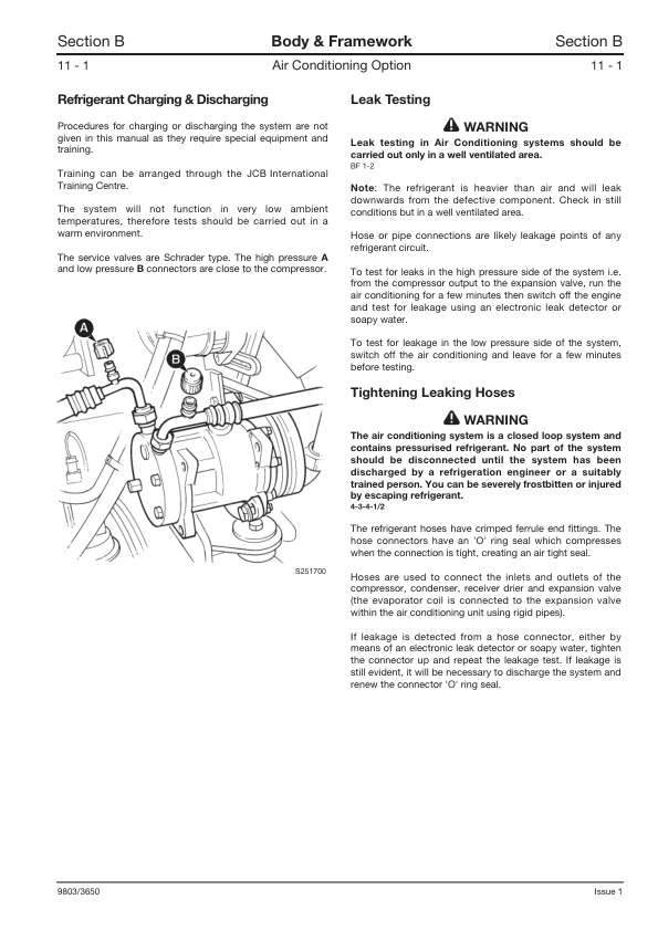 JCB 528-70 528D Loadal Telehandler Service Manual 9803/3650 Printed Book - Image 11