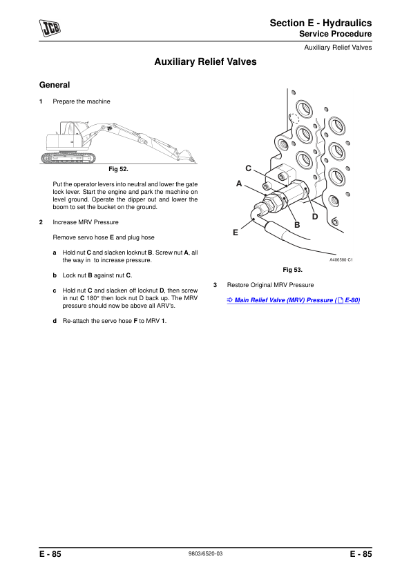 JCB JS115 JS180 Excavator Service Manual 9803/6520-03 - Image 11
