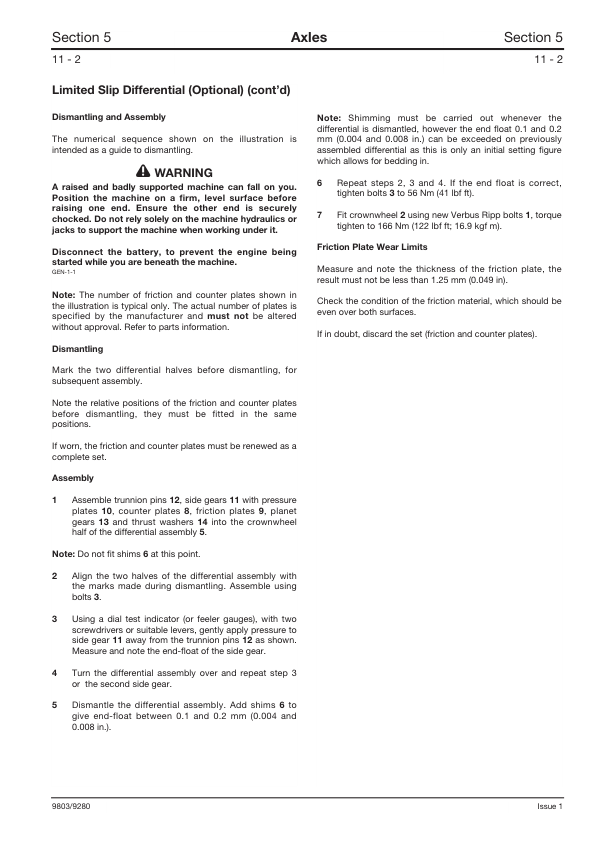 JCB SD70 PT Axle Central Offset Drive Head Service Manual 9803/9280 Printed Book - Image 6