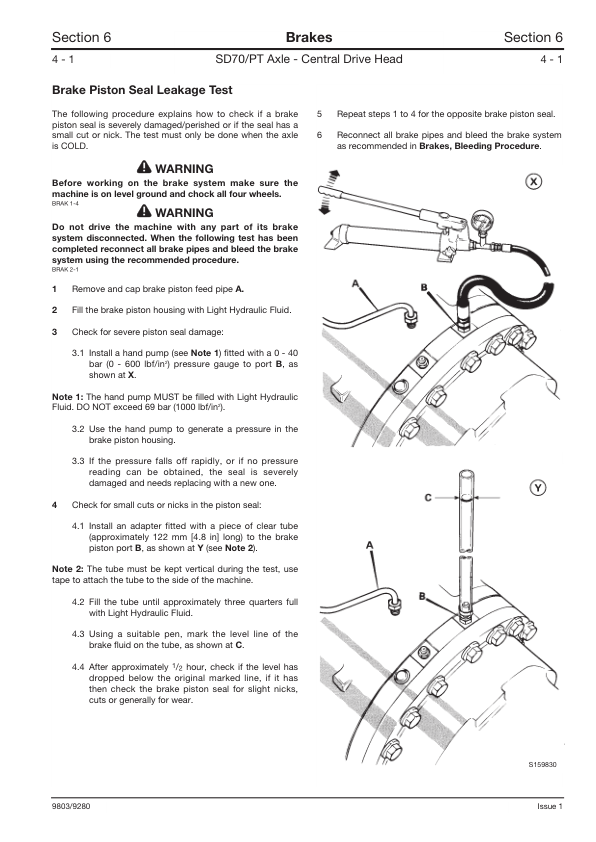 JCB SD70 PT Axle Central Offset Drive Head Service Manual 9803/9280 Printed Book - Image 7