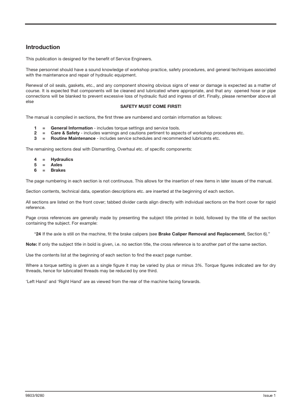 JCB SD70 PT Axle Central Offset Drive Head Service Manual 9803/9280 Printed Book - Image 5