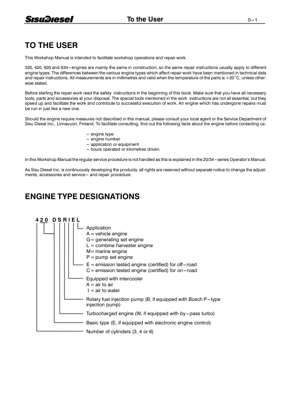 SisuDiesel 320 420 620 634 Engine Workshop Manual 9806/4550 - Image 7