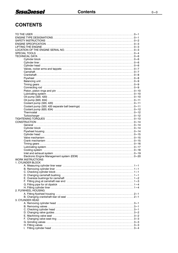 SisuDiesel 320 420 620 634 Engine Workshop Manual 9806/4550 - Image 4