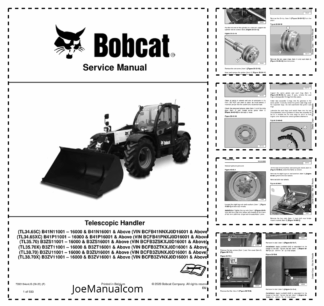 Bobcat TL34.65C 34.65XC 35.70 35.70X 38.70 38.70X Telescopic Handler Service Manual