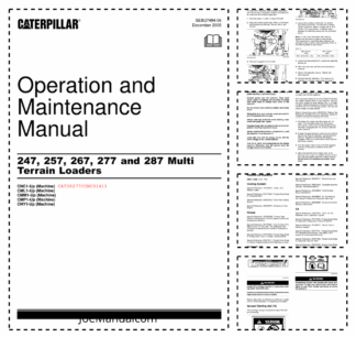 Caterpillar 247 257 267 277 287 Track Loader Operators Manual