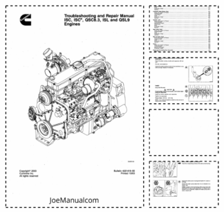 Cummins ISC QSC8.3 ISL QSL9 Engine Workshop Manual 9806/2300