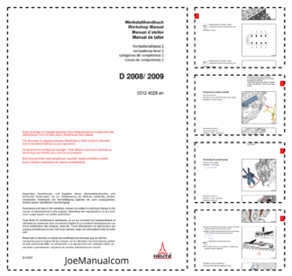 Deutz D 2008 2009 Engine Workshop Manual 9806/2295