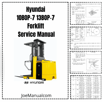Hyundai 10BOP-7 13BOP-7 Forklift Service Manual