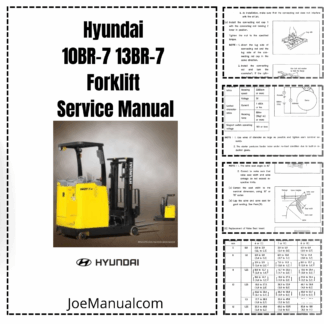 Hyundai 10BR-7 13BR-7 Forklift Service Manual RevJ