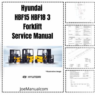 Hyundai HBF15 HBF18 3 Forklift Service Manual