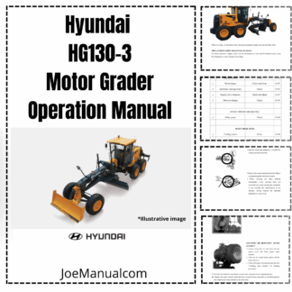 Hyundai HG130-3 Motor Grader Operation Maintenance Manual