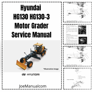 Hyundai HG130 HG130-3 Motor Grader Service Manual