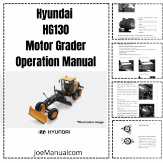 Hyundai HG130 Motor Grader Operation Maintenance Manual