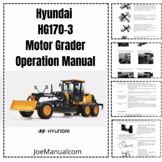 Hyundai HG170-3 Motor Grader Operation Maintenance Manual
