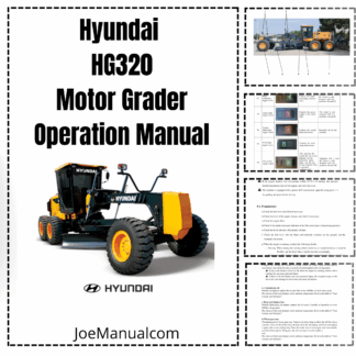 Hyundai HG320 Grader Operation Maintenance Manual