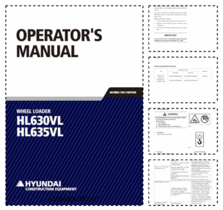 Hyundai HL630VL Wheel Loader Operation Maintenance Manual