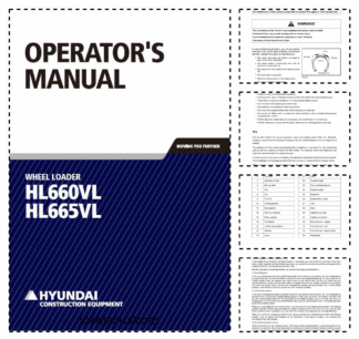 Hyundai HL660VL Wheel Loader Operation Maintenance Manual