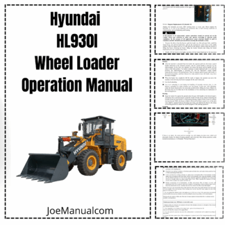 Hyundai HL930I India Wheel Loader Operation Maintenance Manual