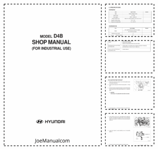 Hyundai HMC D4BB Industrial Engine Service Manual