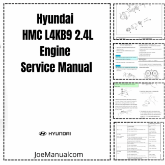 Hyundai HMC L4KB9 2.4L Theta Engine Service Manual