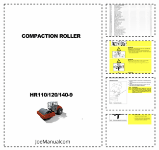 Hyundai HR110C 120C 140C 9 Compaction Roller Operators Manual