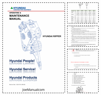 Hyundai HSR250 Vibro Ripper Operation Maintenance Manual