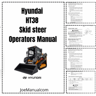 Hyundai HT38 Skid steer Operators Manual