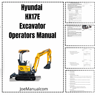 Hyundai HX17E Excavator Operators Manual